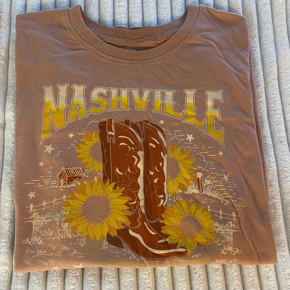 Source Unknown Brown Nashville Graphic Tee